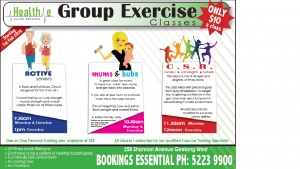 Group Exercsie Classes brochure